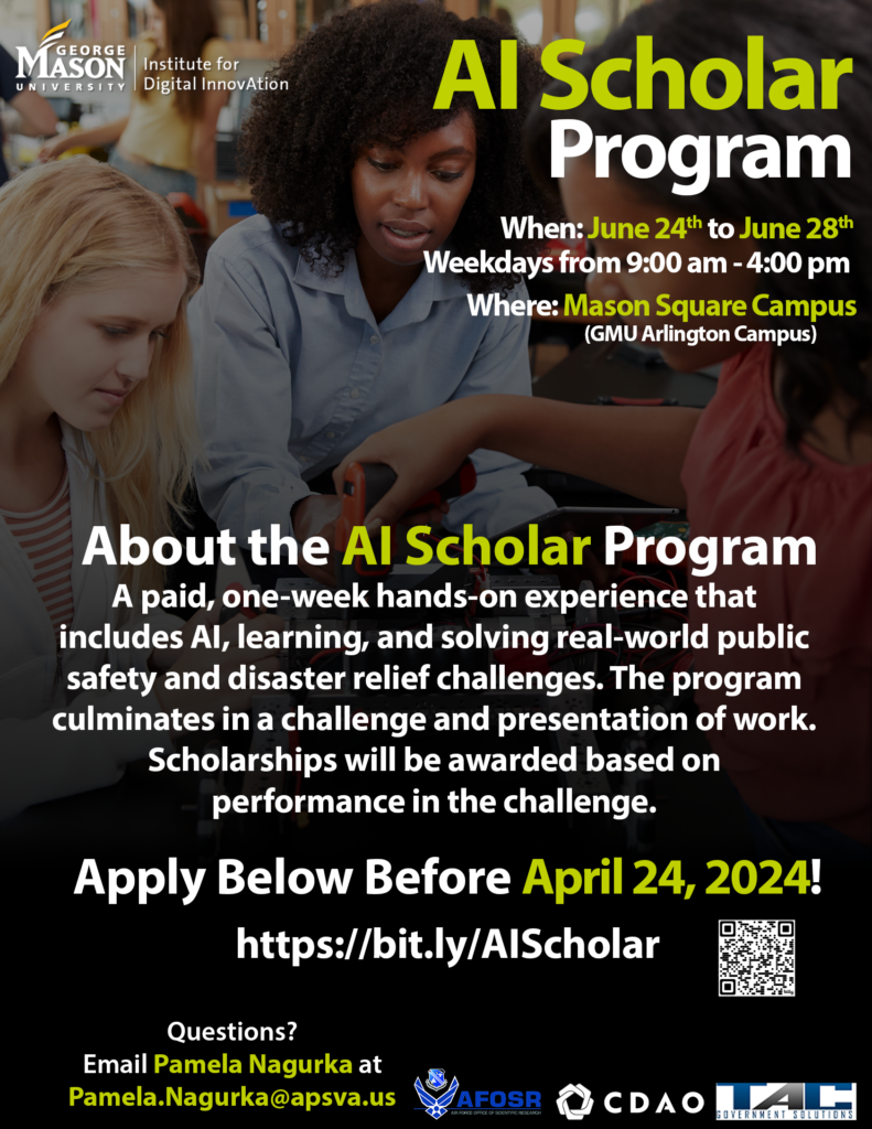 This AI Scholars program is for students interested in technology, artificial intelligence and computer science. No experience is required however, students must be currently enrolled in Ƶ as a 9th grader during the 2023-24 school year. 
